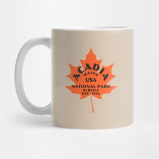Acadia National Park Maple Leafe Logo Mug